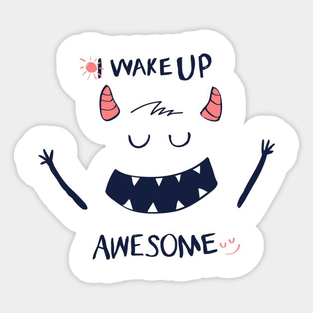 Sleeping and Morning T-Shirt Sticker by ClaudeShop